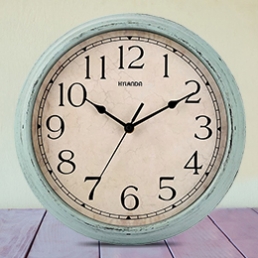 Teal Wall Clock 12 Inch