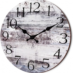 Wooden Gray Clock 14 Inch