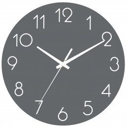 Modern Wall Clock 10 Inch Grey