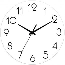 Modern Wall Clock 10 Inch White