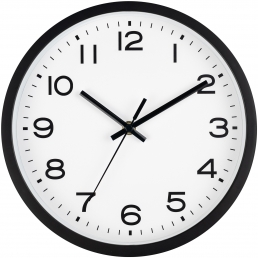 Modern Black Wall Clock 10 Inch 