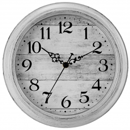 HYLANDA Wall Clock, 12 Inch Kitchen Wall Clocks Battery Operated, Bathroom Gray Clock Silent Non-Ticking, Vintage Retro Grey Clocks Decorative for Living Room, Bedroom, Office, Home,(12")