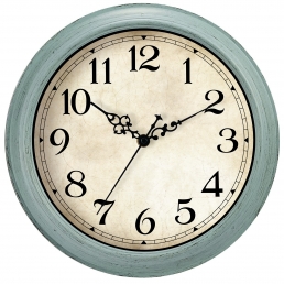 HYLANDA 12 Inch Modern Wall Clock （Teal）
