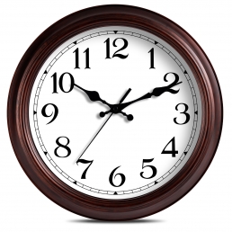 HYLANDA 12 Inch Modern Wall Clock （Brown）