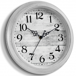HYLANDA 12 Inch Modern Wall Clock （Gray）