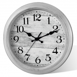 HYLANDA 14 Inch Modern Wall Clock （Gray）