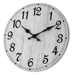 HYLANDA 14 Inch Wood Wall Clock （Grey）